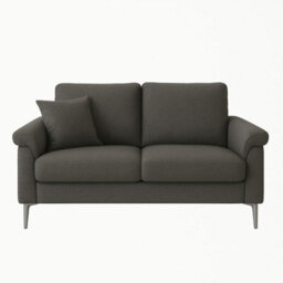 Kosy Koala Modern Grey Sofa 2  1 Seater Set Fabric With Chrome Feet - Comfortable Couch With Cushion For Living Room, Bedroom Or Office - thumbnail 8