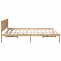 Berkfield Pine Wood Bed Frame 140X200 Natural Pine Wood 140 X 200 Cm - thumbnail 7