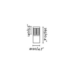 Luminosa Lighting Luminosa Giza Led Outdoor Pedestal Light Dark Grey Ip54 - thumbnail 3
