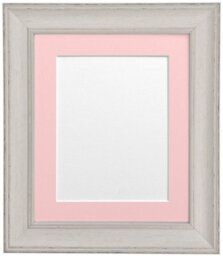 Frames By Post Scandi Pale Grey Frame With Pink Mount For Image Size 16 X 12 Inch - thumbnail 1