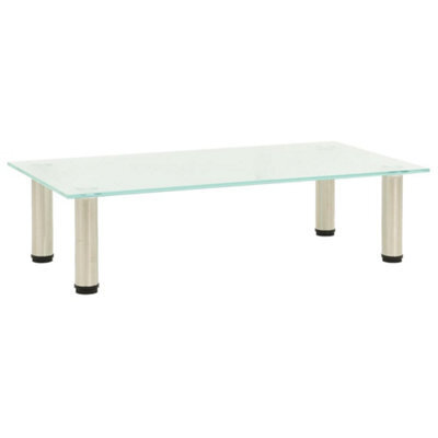 Berkfield Tv Stand Frosted 60X35X17 Cm Tempered Glass - image 1