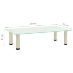Berkfield Tv Stand Frosted 60X35X17 Cm Tempered Glass - thumbnail 5