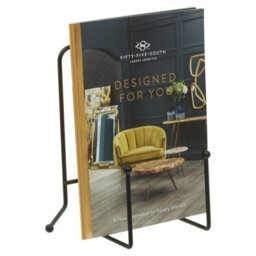 Orsina Elegant Design Matt Black Finish Cookbook Stand, Matt Black Finish Recipe Book Stand, Durable Book Stand - thumbnail 2