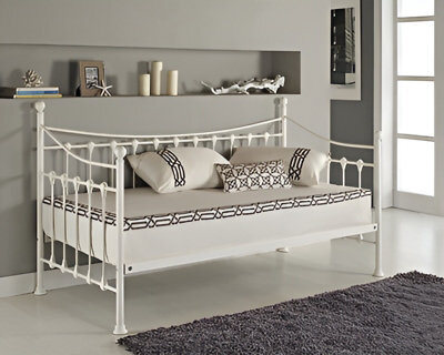 Kosy Koala Daybed Without Trundle White 3Ft Single Bed Metal Bedroom Living Room - image 1