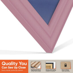 "AK Frames 25X17"" Pink Classic Vinyl Record Frame With Blue Mount For 12 Inch Lp Cover & Disc - Overlapped Design" - thumbnail 3