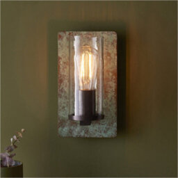 Loops 2 Pack Verdigris Bronze Dimmable Wall Light - Clear Round Glass Shade - 10W Led E27 - thumbnail 4