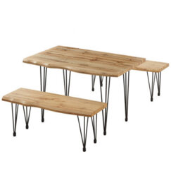 Hallowood Furniture Cullompton Large Dining Table (120Cm) With 2 Benches (110Cm) - thumbnail 8