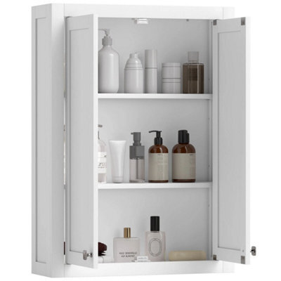Wall Mounted Storage With Adjustable Shelves, Bathroom Wall Cabinet - image 1