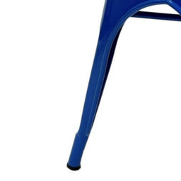 2Pc Blue Metal Tolix Chairs, Metal Dining Chairs, Metal Bistro Chair - thumbnail 4