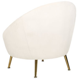 Beliani Armchair Langa Velvet Off-White - thumbnail 5