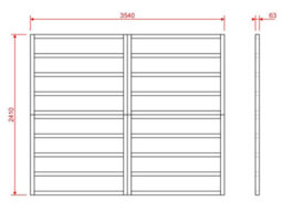 Arbor Garden Solutions Wooden Shed Bases 12X8 (W-354Cm X D-241Cm), Made Of 38mm X 63mm - thumbnail 2