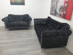 Stratus Interiors Elegance Chesterfield Velvet Sofa Buttoned Seating Cushions - 3 Seater Plus 2 Seater Set - thumbnail 1
