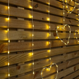 Samuel Alexander 1.2 X 1.2M Light Up Christmas Heart Curtain Lights With 229 Warm White Leds - thumbnail 5