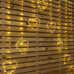 Samuel Alexander 1.2 X 1.2M Light Up Christmas Heart Curtain Lights With 229 Warm White Leds - thumbnail 4