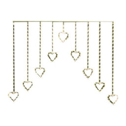 Samuel Alexander 1.2 X 1.2M Light Up Christmas Heart Curtain Lights With 229 Warm White Leds - thumbnail 2