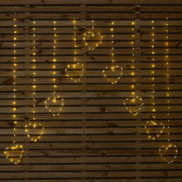 Samuel Alexander 1.2 X 1.2M Light Up Christmas Heart Curtain Lights With 229 Warm White Leds - thumbnail 3