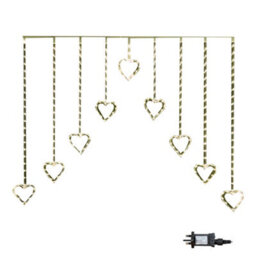 Samuel Alexander 1.2 X 1.2M Light Up Christmas Heart Curtain Lights With 229 Warm White Leds - thumbnail 8