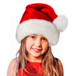 Amorly 30X43Cm Adult Christmas Santa Hat, Thicken Soft Velvet Comfortable Santa Hat, Holiday Party Headwear For Christmas Decorations - thumbnail 5