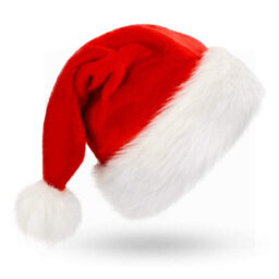 Amorly 30X43Cm Adult Christmas Santa Hat, Thicken Soft Velvet Comfortable Santa Hat, Holiday Party Headwear For Christmas Decorations - thumbnail 1