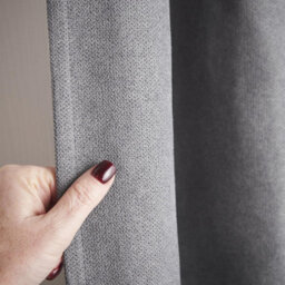 Luxury Living Velvet Chenille Thermal Fleece Lined Pencil Pleat Top Door Curtain 137Cm X 213Cm Slate - thumbnail 8