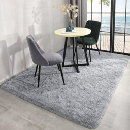 Ameha Grey Area Rugs For Bedroom Non Slip Fluffy Shaggy Thick Pile Non-Shedding Rug For Dining Room, 80 X 150 Cm - thumbnail 3