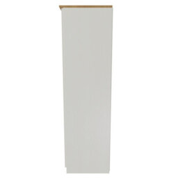 Lancaster Triple Mirror Wardrobe In Cream & Oak (Ready Assembled) - thumbnail 4