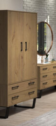 Core Products Texas 2 Door, 2 Drawer Wardrobe - Antique Waxed Pine, H176.0Cm X W76.5Cm X D53.0Cm - thumbnail 1