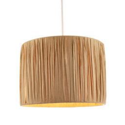 Happy Homewares Classic And Vintage Brown Folded And Tapered Paper Pendant Lamp Shade - thumbnail 1