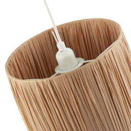 Happy Homewares Classic And Vintage Brown Folded And Tapered Paper Pendant Lamp Shade - thumbnail 4