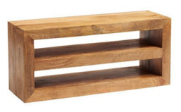 Buttercup Farm Toko Light Mango Open Media Unit - Solid Mango Wood - L35 X W107 X H48 Cm - thumbnail 2