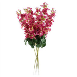 Leaf Pack Of 6 X 75Cm Delphinium Dark Pink Artificial Stem - thumbnail 2