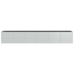 Vidaxl Garden Raised Bed 480X80X77 Cm Galvanized Steel Silver - thumbnail 4