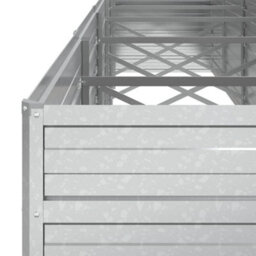 Vidaxl Garden Raised Bed 480X80X77 Cm Galvanized Steel Silver - thumbnail 6