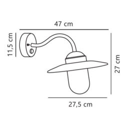 Nordlux Luxe Outdoor Metal Wall Light Weatherproof Brown,mains - thumbnail 6