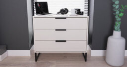 Beijing 3 Drawer Chest Of Drawers In Kashmir Ash (Ready Assembled) - thumbnail 1