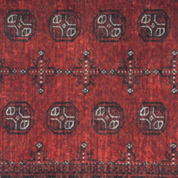 Loomed Distressed Red Traditional Persian Style Washable Non Slip Runner Rug 240X330Cm - thumbnail 5