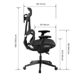 Flexispot Ergonomic Chair With Split Lumbar Support C7 In White&grey No Footrest - thumbnail 8