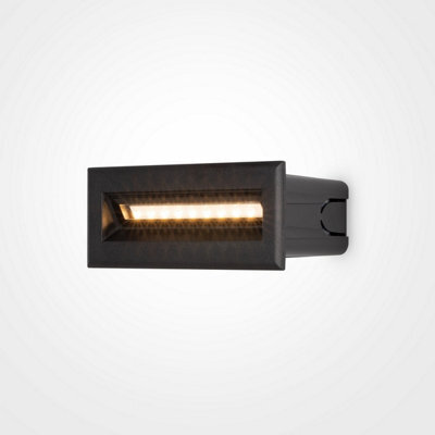 Luminosa Lighting Luminosa Maytoni Bosca Outdoor Recessed Wall Lamp Black, 13.7Cm, 3000K Ip65 - image 1