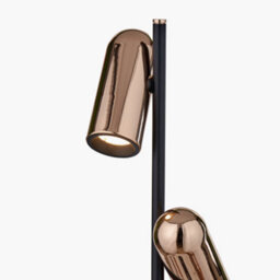 Pacific Lifestyle Black And Rose Gold Metal Led Floor Lamp - thumbnail 4