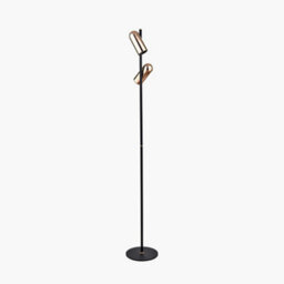 Pacific Lifestyle Black And Rose Gold Metal Led Floor Lamp - thumbnail 3