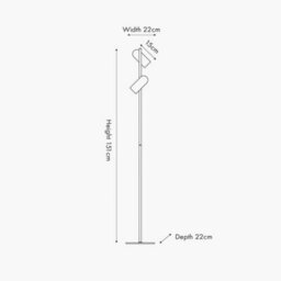 Pacific Lifestyle Black And Rose Gold Metal Led Floor Lamp - thumbnail 6