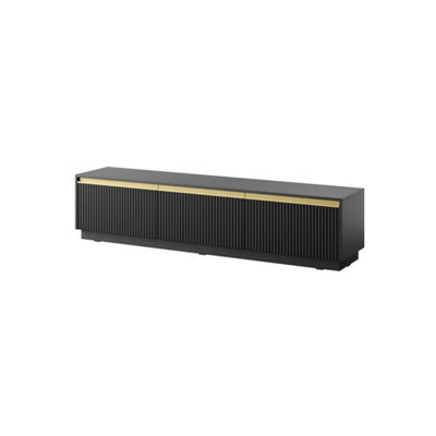 Arte  Sleek Black Royal Tv Cabinet H42Cm W182Cm D39Cm - Modern Storage Solution - image 1