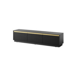Arte  Sleek Black Royal Tv Cabinet H42Cm W182Cm D39Cm - Modern Storage Solution - thumbnail 1