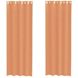 Walplus Voile Curtains With Grommets 2 Pcs Terracotta - thumbnail 2