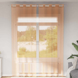 Walplus Voile Curtains With Grommets 2 Pcs Terracotta