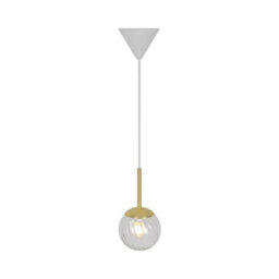 Nordlux Chisell Metal Pendant Light Swirl Glass Brass,mains - thumbnail 3
