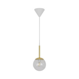 Nordlux Chisell Metal Pendant Light Swirl Glass Brass,mains - thumbnail 5