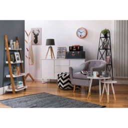 Orsina Stylish And Elegant Design Set Of Two White Round Side Tables, Durable And Sturdy Side Tables, Small Tables - thumbnail 5