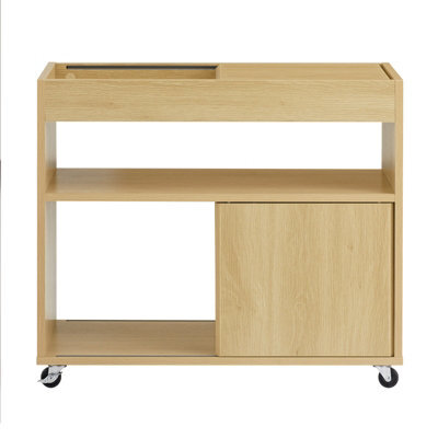 Sobuy Fbt152-N, Mobile Storage Cabinet Sofa Side Table End Table File Cabinet, Wood Veneer,w30Xd70Xh60 - image 1