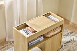 Sobuy Fbt152-N, Mobile Storage Cabinet Sofa Side Table End Table File Cabinet, Wood Veneer,w30Xd70Xh60 - thumbnail 5